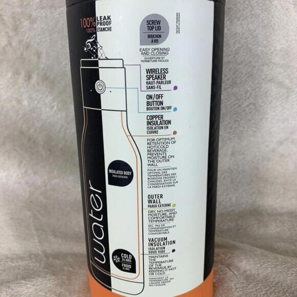 ASOBU Wireless Double Wall Insulated Stainless Steel Bottle Bluetooth Speaker - Picture 11 of 11